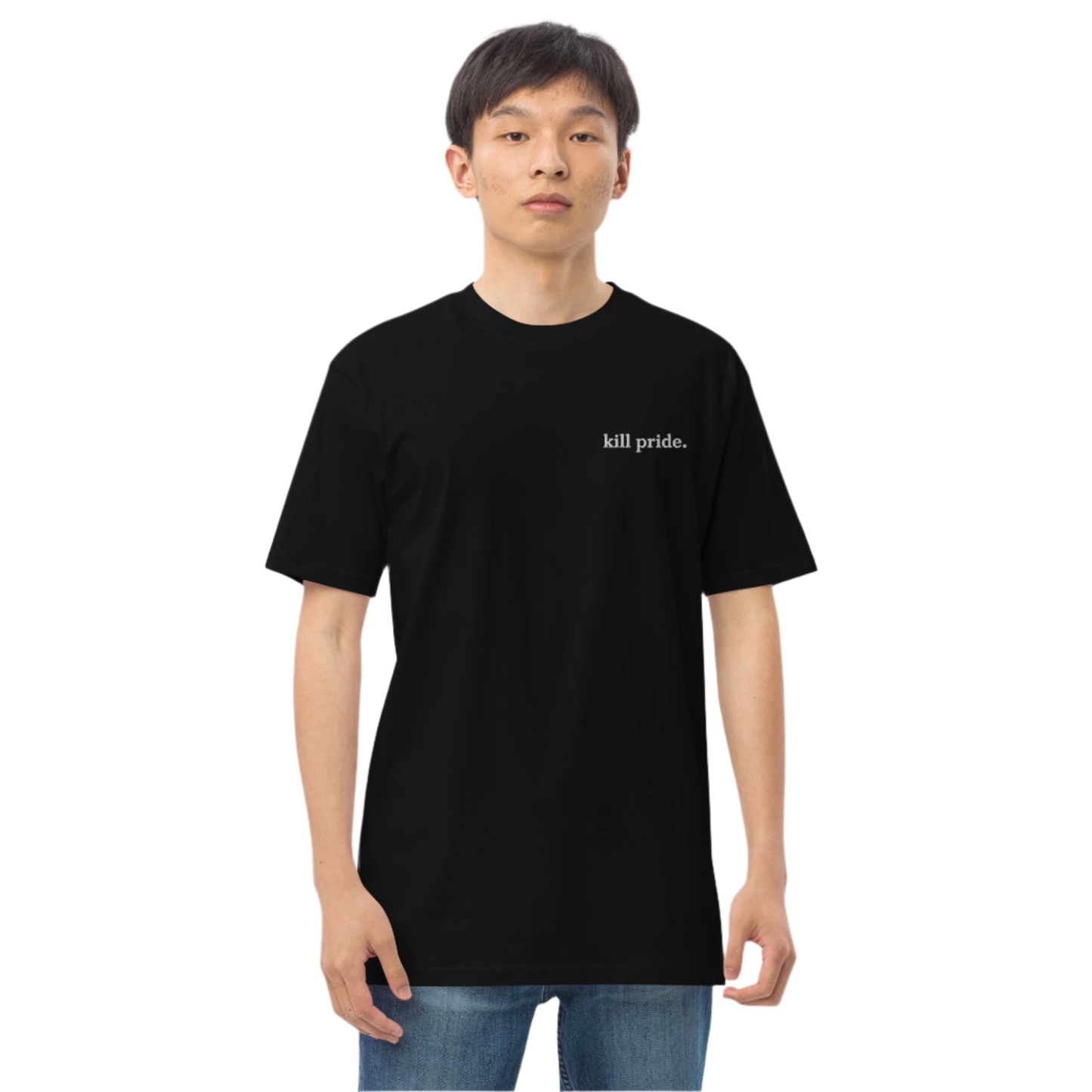 embroidered statement heavyweight tee