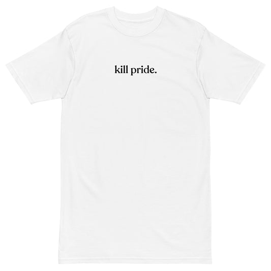 kill pride center statement heavyweight white tee