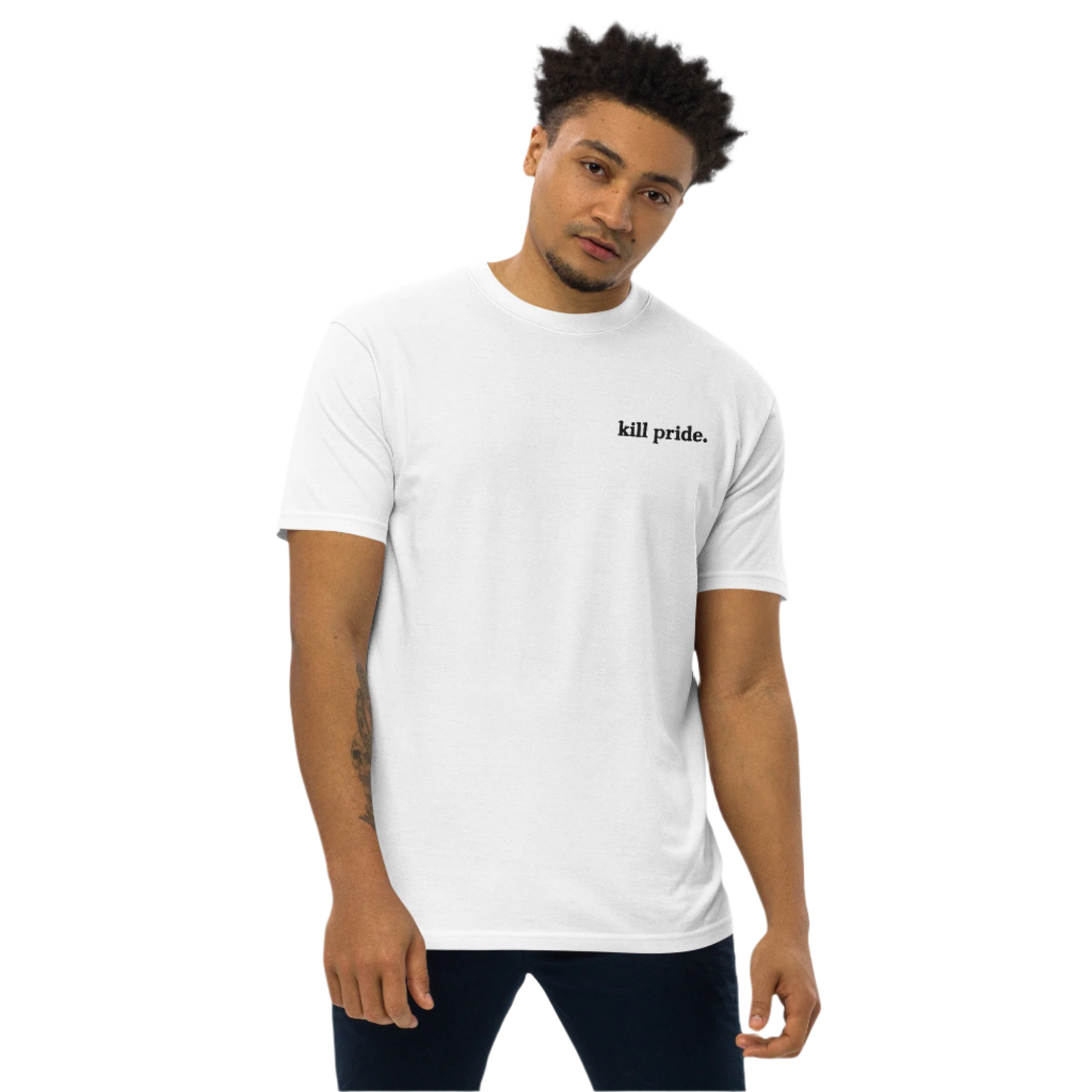 embroidered statement heavyweight tee
